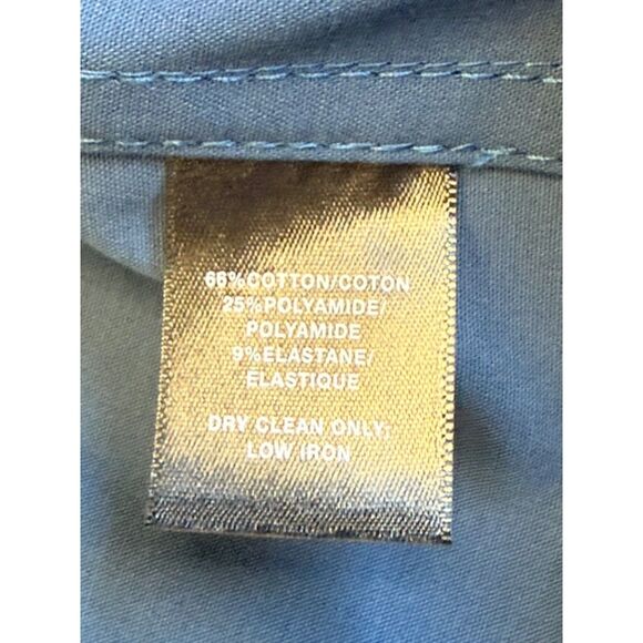 Lafayette 148 NY Collarless Zip Jacket Majolica Blue 3X NWT $598 Stretch Cotton - Picture 10 of 11